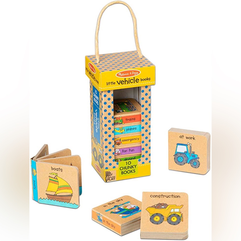 Melissa & Doug Natural Play Book Tower: Little Vehicles